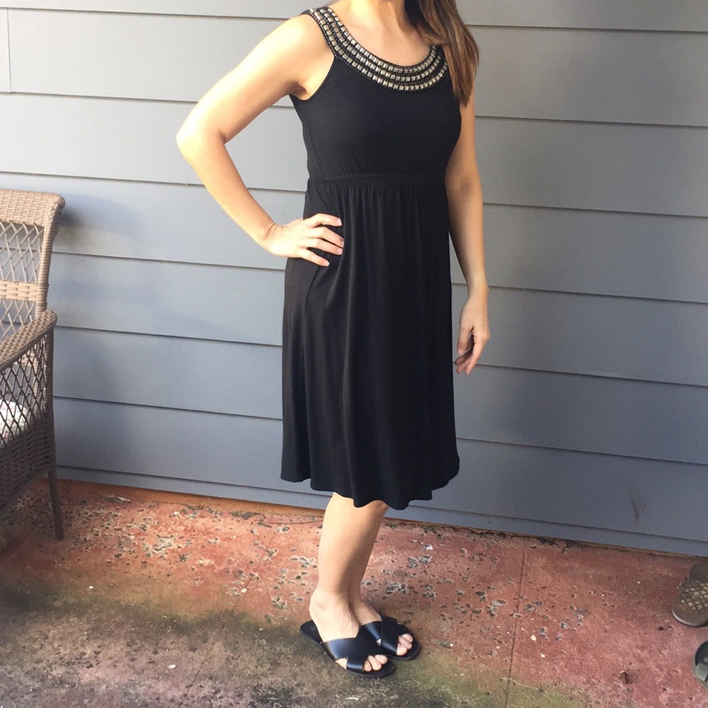 Black Sweetees Sz S dress with embellished neck